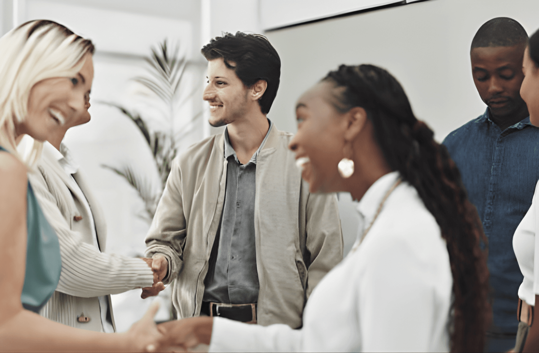 Business meeting over coffee